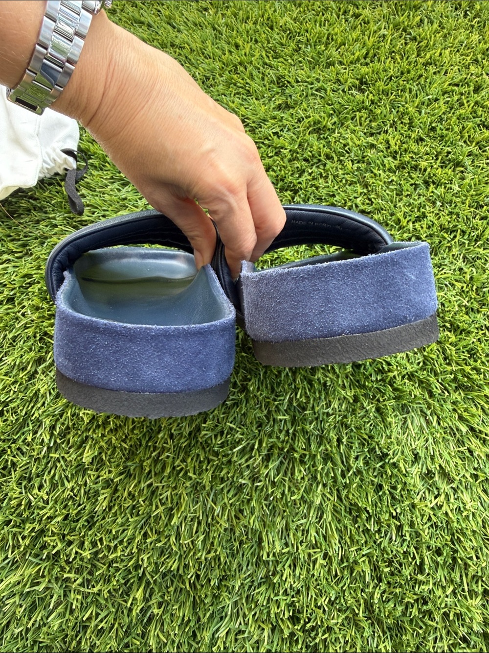 Isabel Marant size 37 Navy Slide Sandals with Blue, Pink and White Straps - Picture 8 of 14